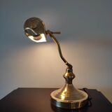 Brass desk or banker lamp