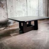 Vintage square coffee table / wenge coffee table