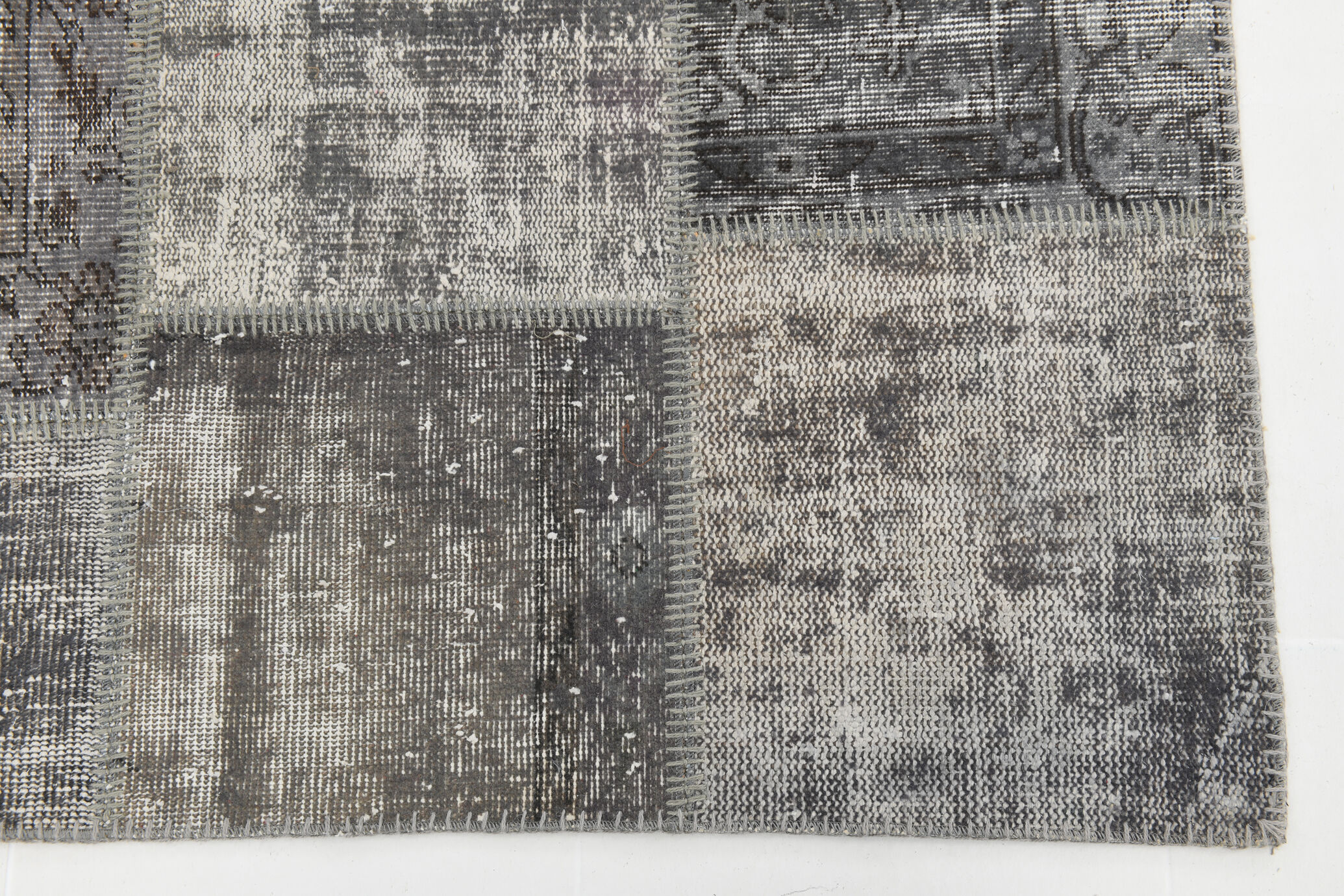 Turkish vintage oushak patchwork rug