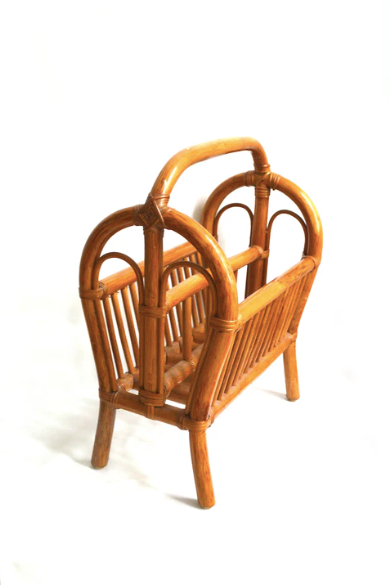 Rattan magazine holder