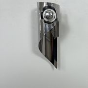 Pair of vintage wall lights, chrome metal, France, 1970.