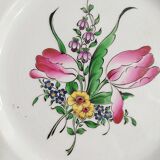 Plate Lunéville hand painted flowers