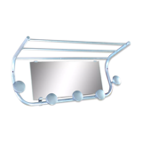 Vintage wall coat rack with mirror