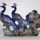 Italian ceramic sculpture 2 peacocks, 1960s