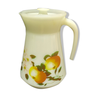 Carafe style arcopal apple flowers old vintage