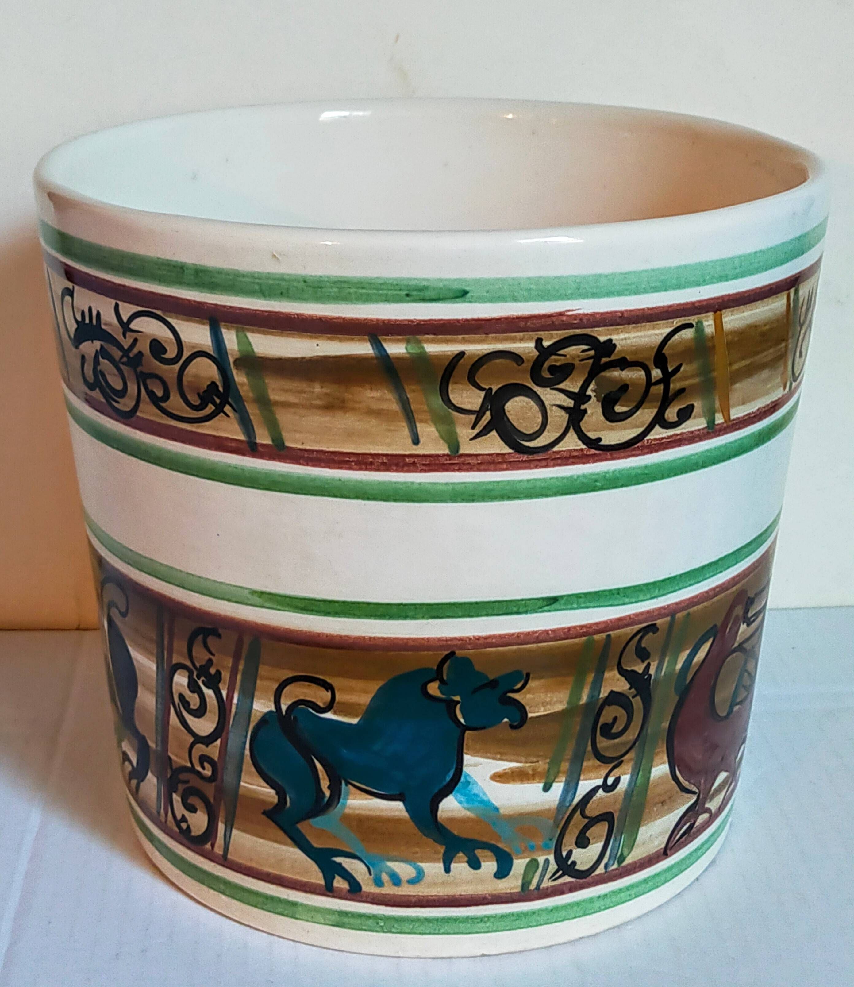 XXL ceramic planter from Saint-Pair-Sur-Mer from the NEUSTRICER earthenware factory, 1960s