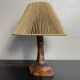 Wooden lamp by Olivier 70s