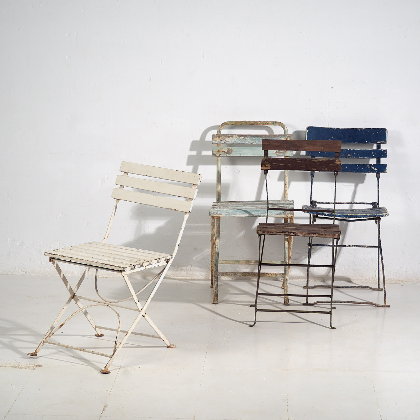 Antique folding garden chairs (c.1920). Set of 4 pieces #34