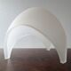 Frosted glass 'Coque' table lamp for Martinelli Luce, Italy 1970's
