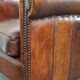 Stylish sheepskin leather armchair with a refined appearance