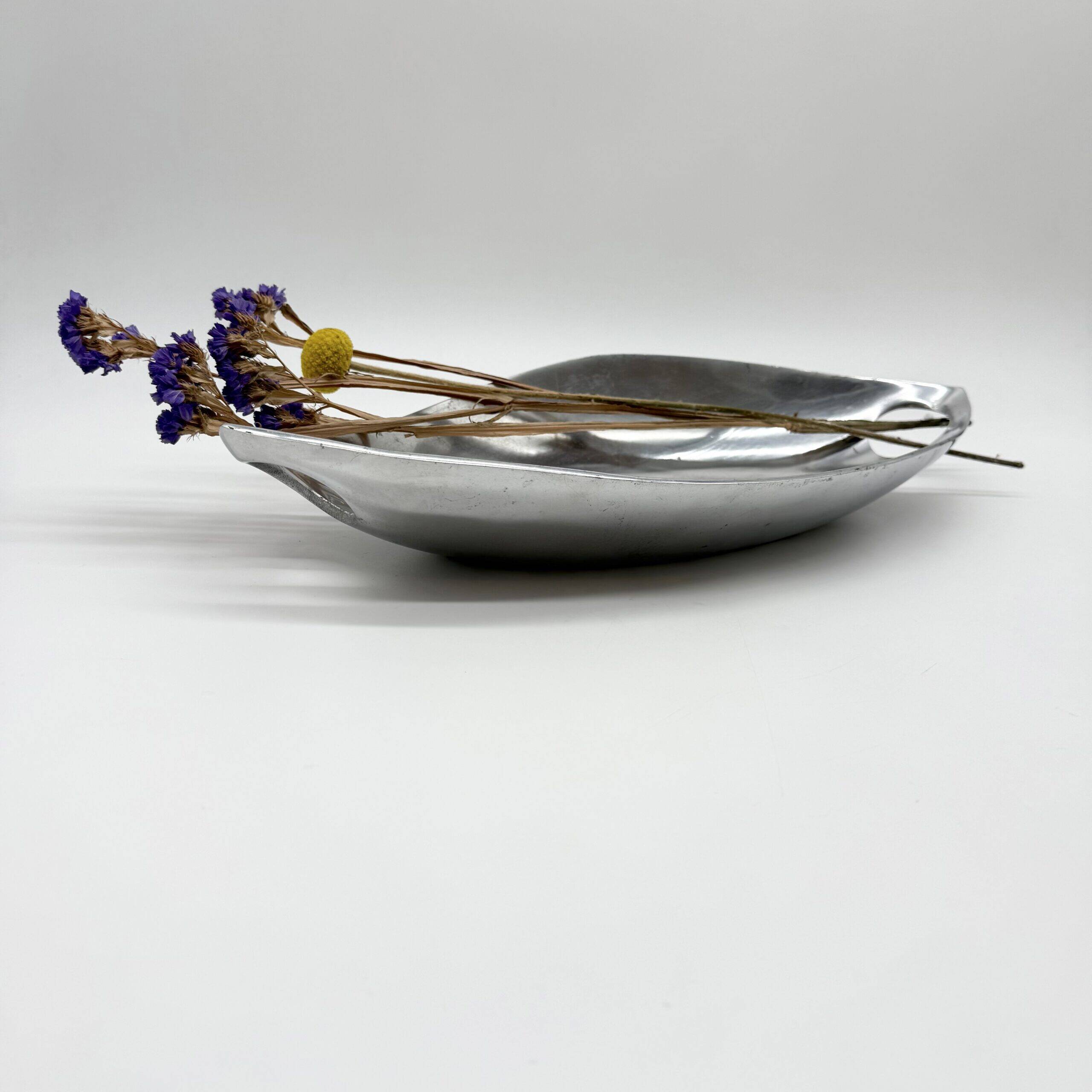 Polished aluminium cast centrepiece / bowl – 1980s