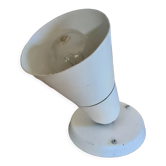 Vintage white metal lamp from the 70s, in working condition.