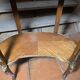 Kidney-shaped bedside table in Louis XV style with marquetry.