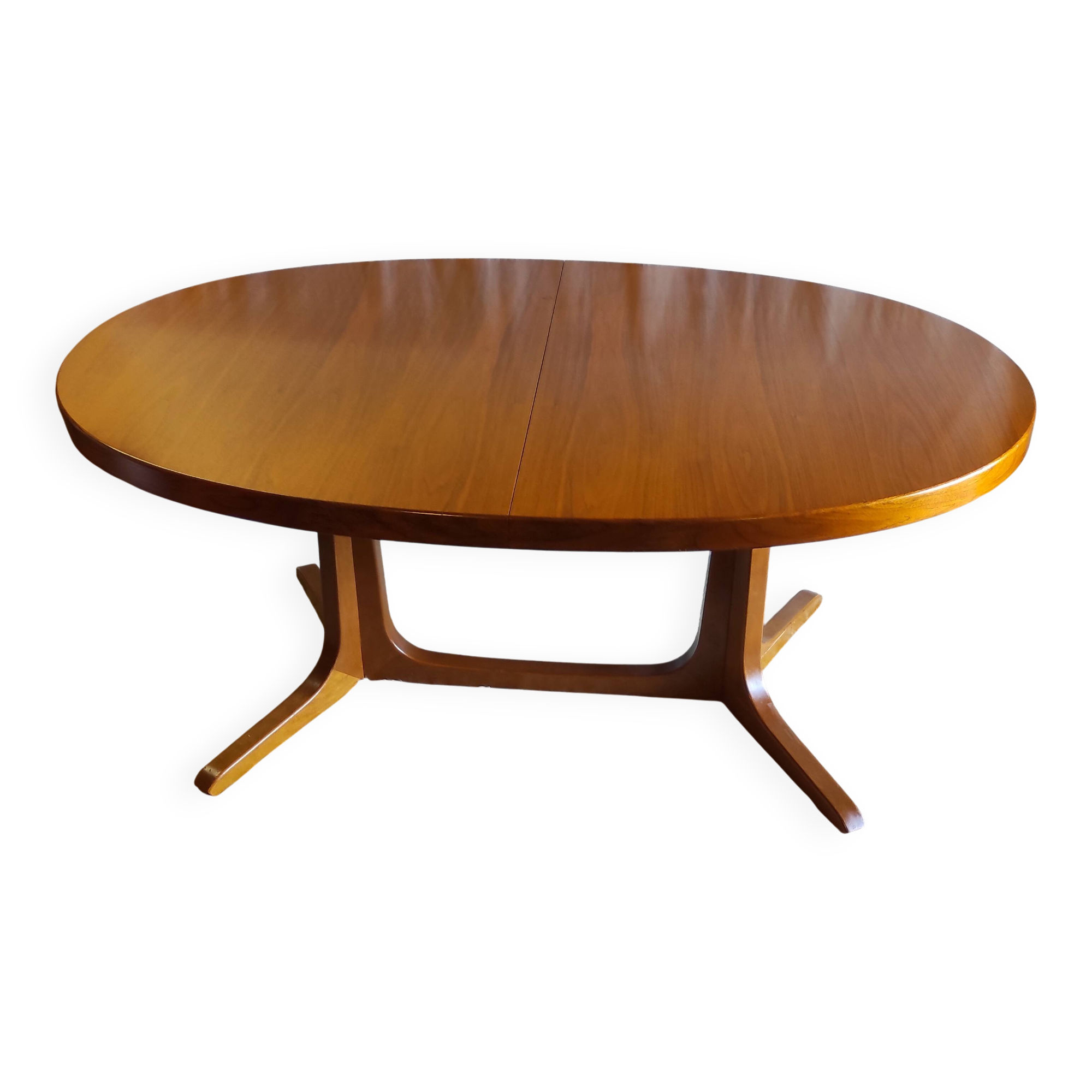 Table à manger ovale en teck - années 60/70