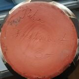 Ceramic pitcher signed