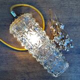 Vintage moulded glass tulip hanging lamp