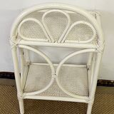 Vintage rattan side table / bedside table