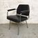 Fauteuil en cuir noir Space Age, années 1970