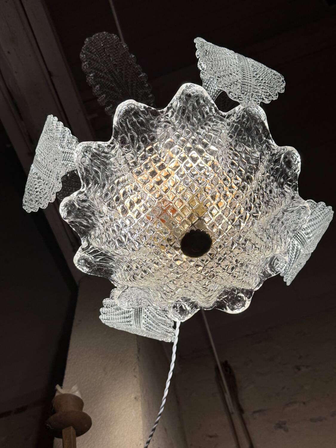 Lustre art déco barovier et toso, en verre de murano, années  1940