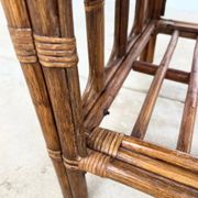 Table Basse Carrée en Rotin & Bambou – Plateau Amovible