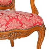 Pair of Louis XV style cabriolet armchairs