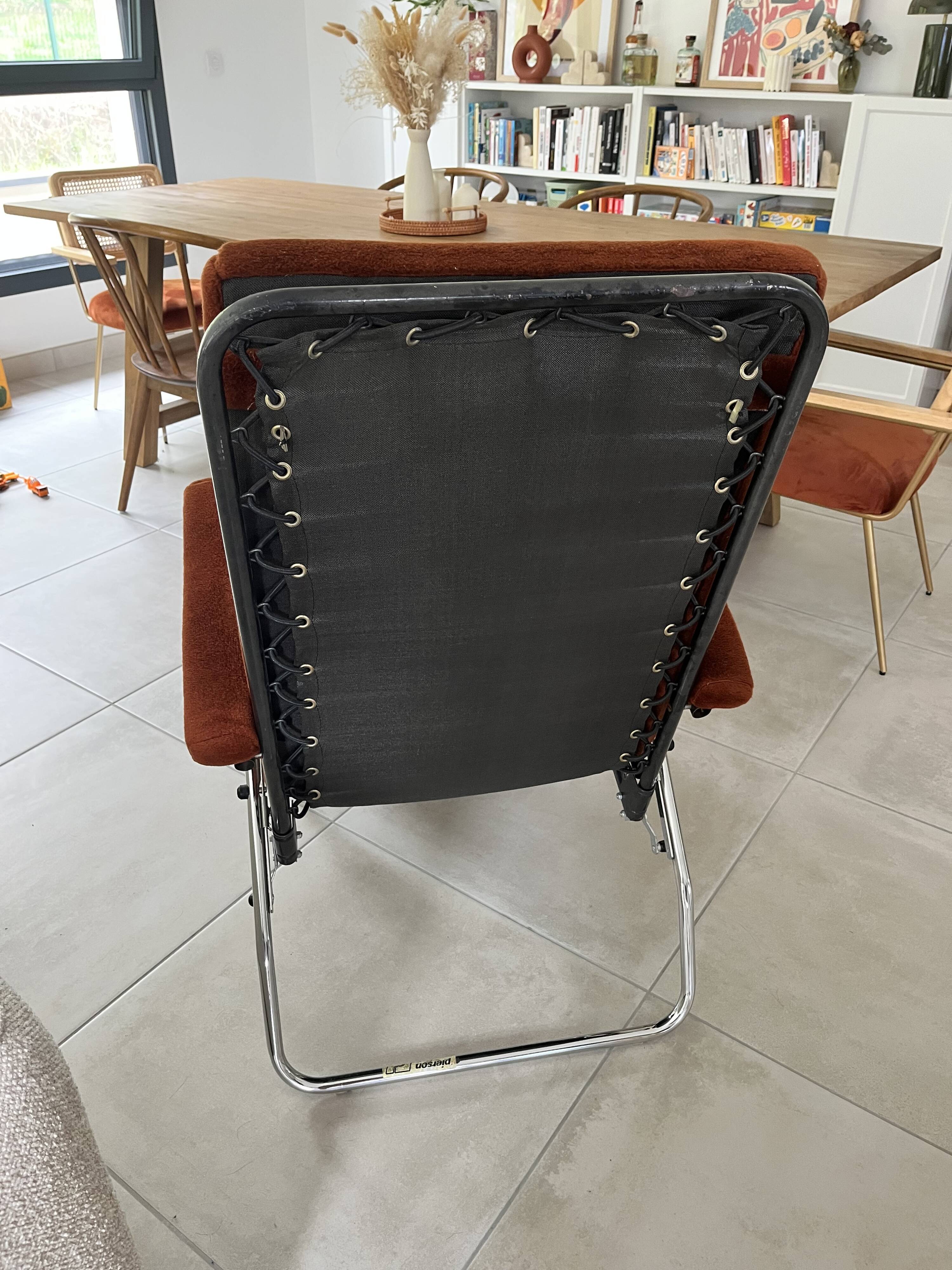 Vintage Pierson velvet reclining armchair – 1970s/80s