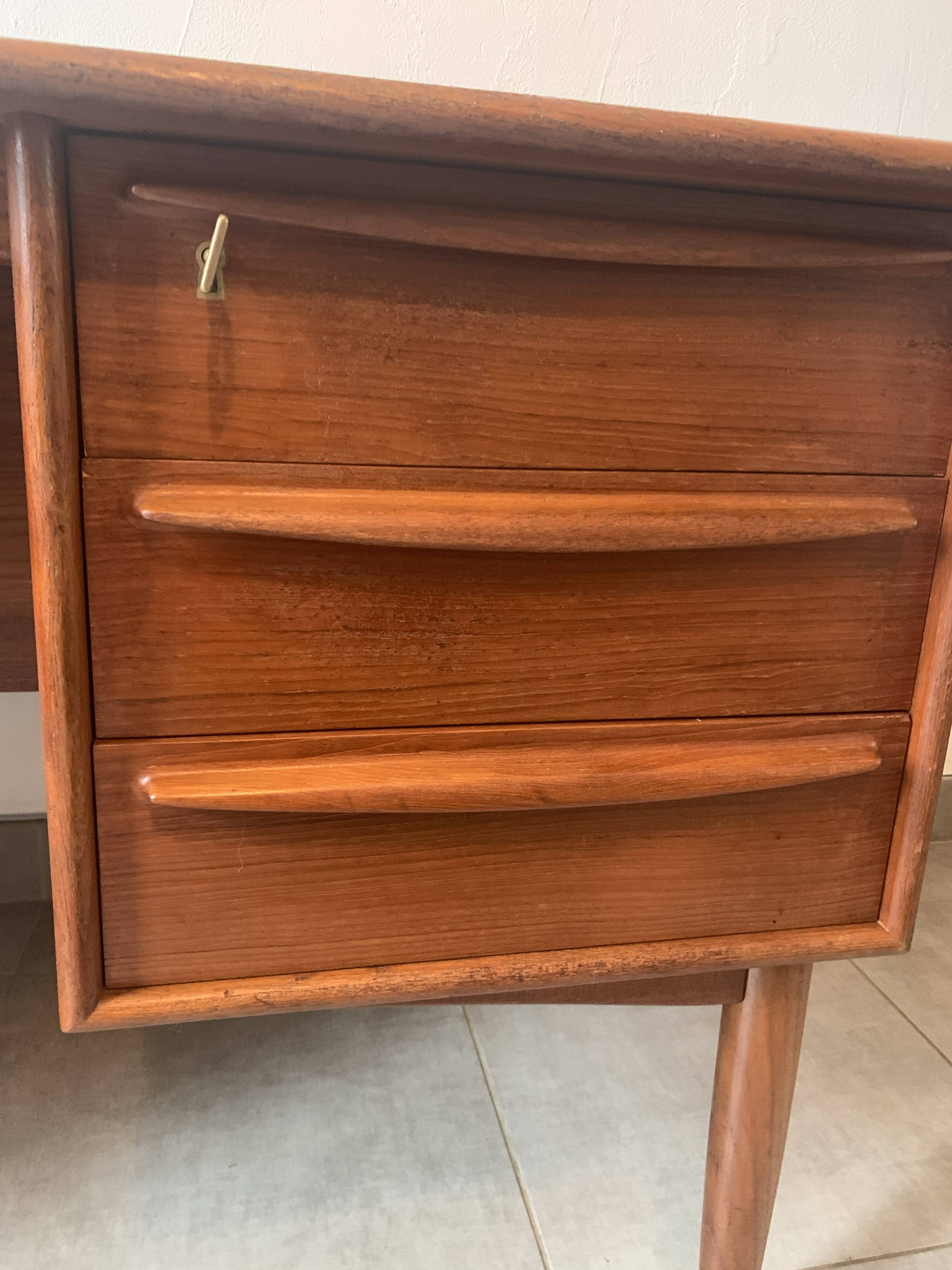 Danish Falster Teak Desk by Svend Madsen, 1960s
