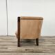 1940s Art Decò armchair in walnut and velvet
