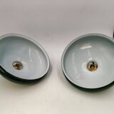 Green opaline pendant lights