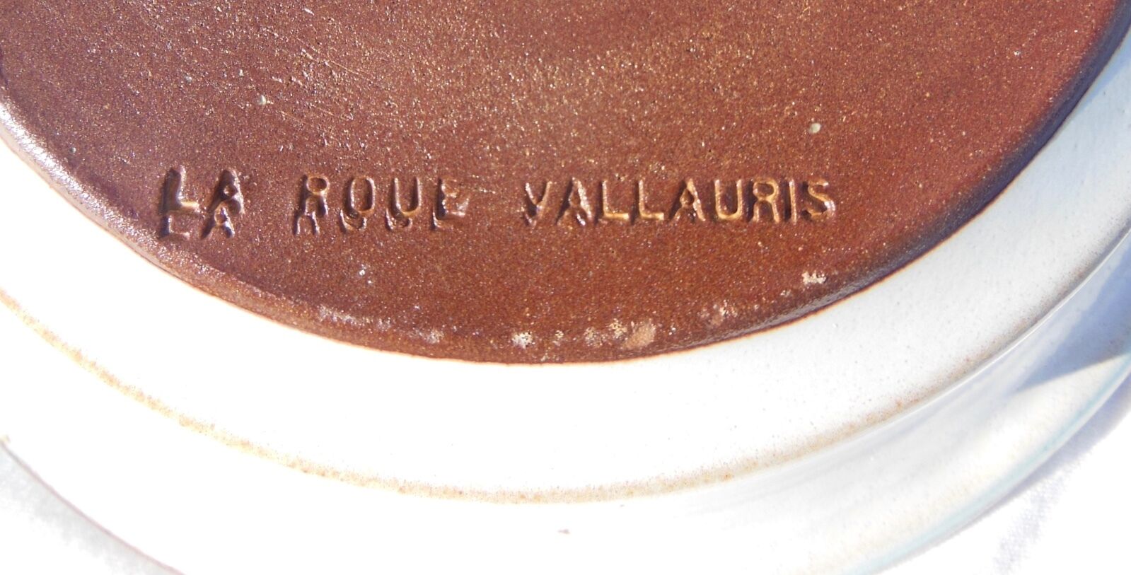 Dish & lid tagine signed la roue vallauris vintage ceramics 60 /70