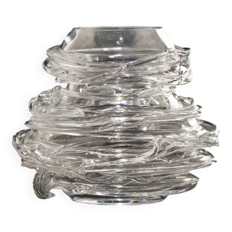 'Drop Honey' Vase in Crystal Glass - Sem Schanzer (as l'Anverre)