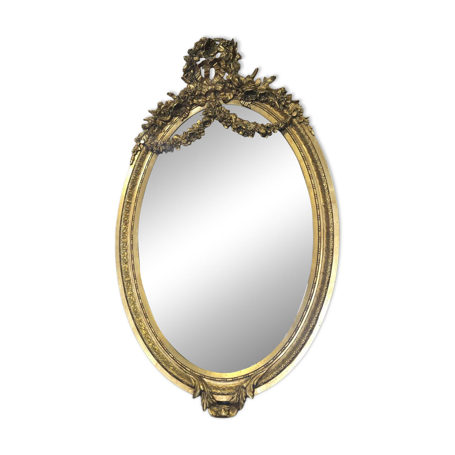 Oval mirror in Louis XV style, large model.