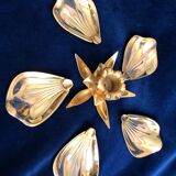 Flower candle holder with 5 ashtrays