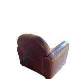 Leather club armchair