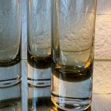 Smoked crystal water glass from the 1970s