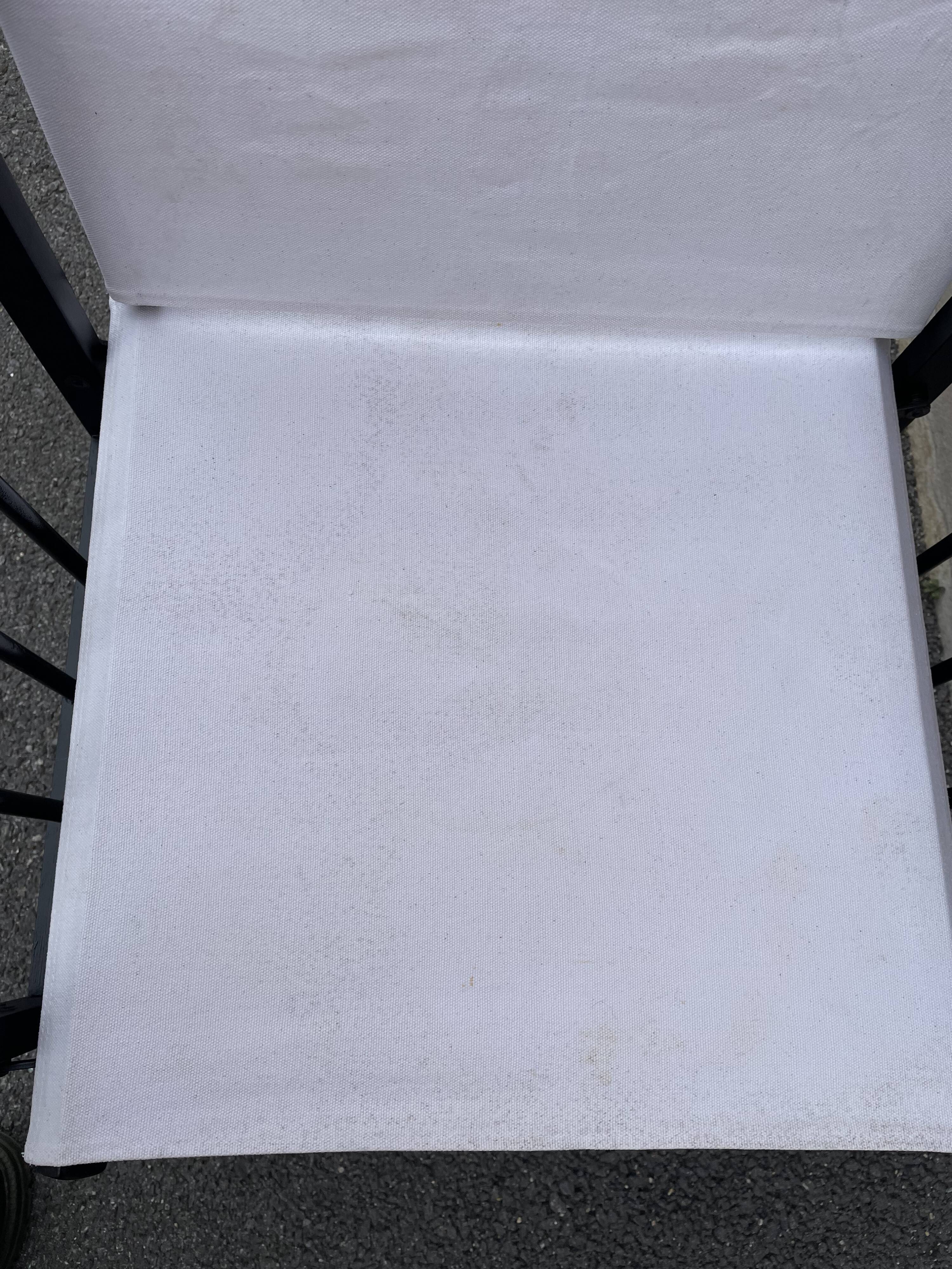 Foldable Steward's chair in wood painted black