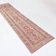 3x13 Soft Pink Vintage Oushak Long Stairs Runner Rug, 83x379 Cm