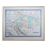 L'Autriche, carte ancienne, imprimée en 1852.