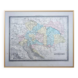 Austria, old map, printed in 1852.
