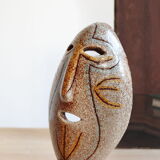 Ceramic wall mask Mayan mask from Accolay, 60s