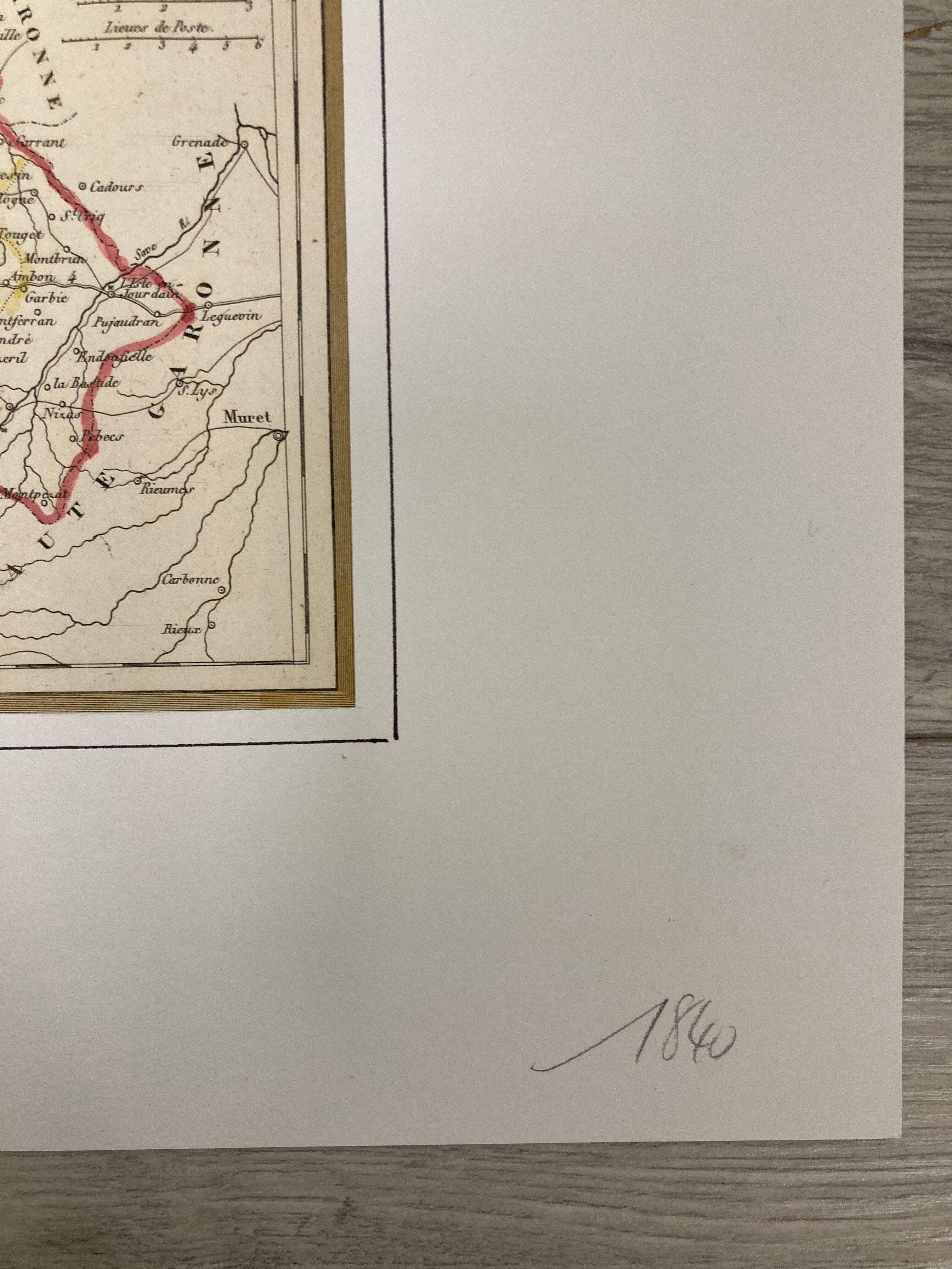 Carte ancienne du gers