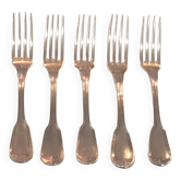 Série 5 Anciennes Fourchettes Christofle Métal Argenté