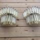 Transparent “Triedro” Murano glass wall sconce