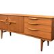 Light teak enfilade, 1960s-70s.