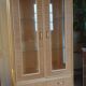Rattan glass cabinet