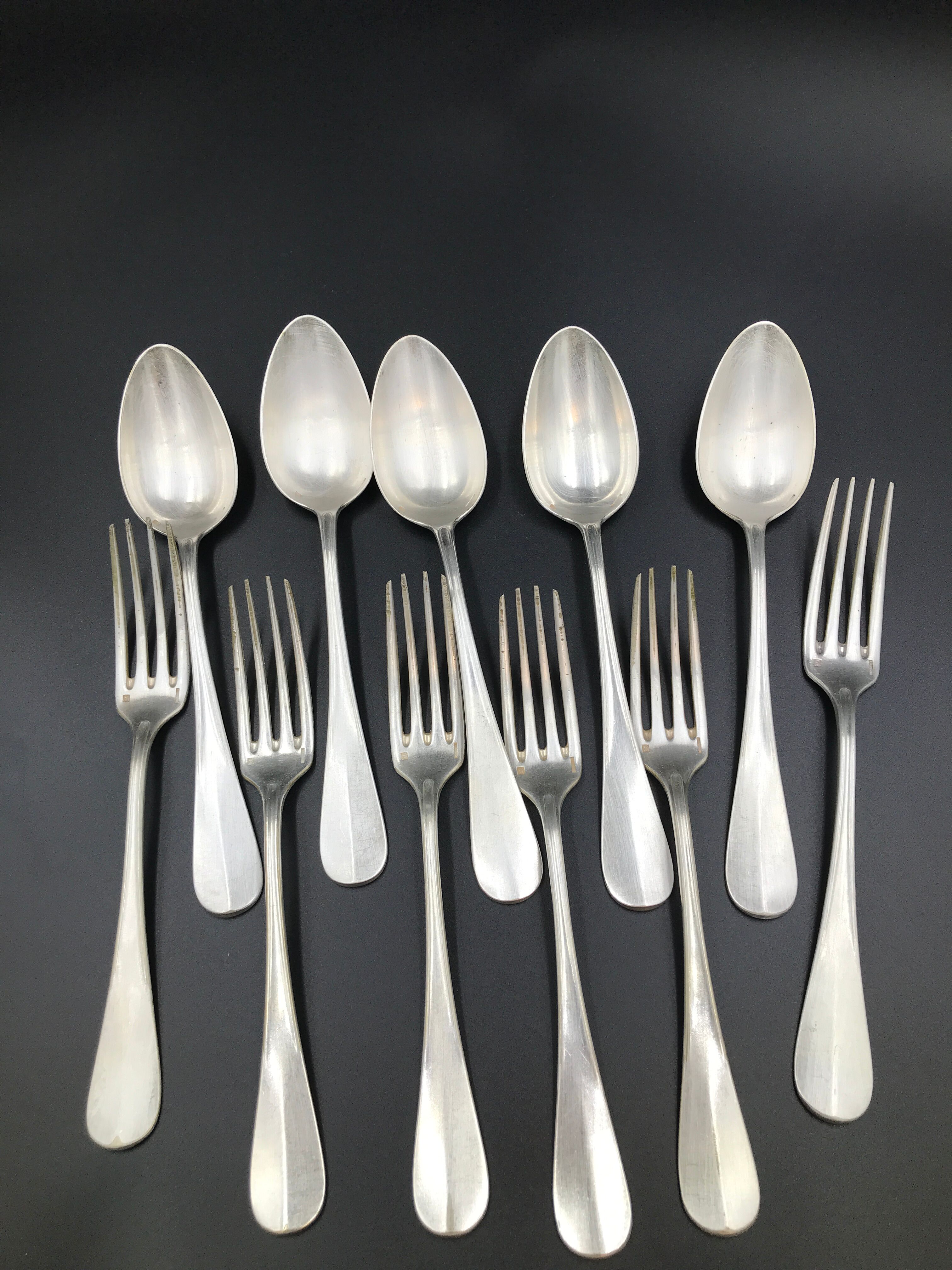 Silver series 5 spoons 6 vintage silver forks