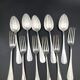 Silver series 5 spoons 6 vintage silver forks
