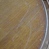 Vintage round rattan coffee table