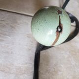 Wall coat rack wrought iron 4 wood balls