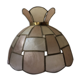 Mother-of-pearl and brass suspension with its collar